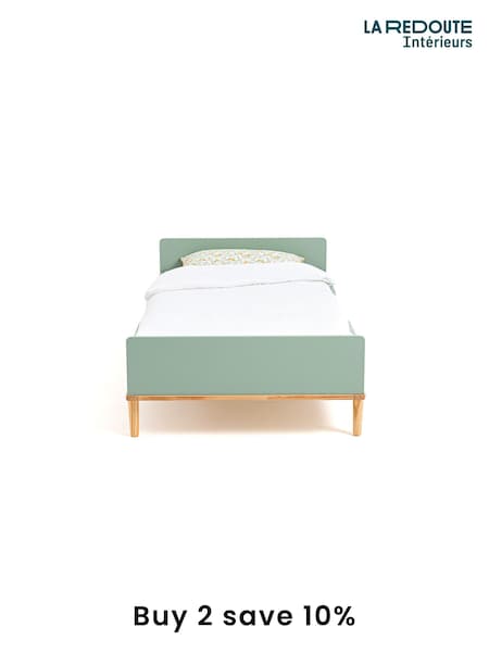 La Redoute Intérieurs Grey Green Jimi Bed with Headboard (AC2803) | £185