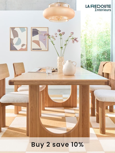La Redoute Intérieurs Oak Douve Solid Wood 6 to 8 Seater Dining Table (AC2808) | £750