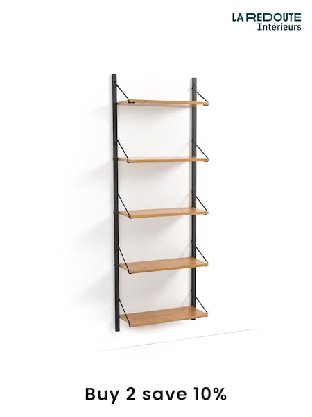 La Redoute Intérieurs Oak Quilda Wall Mounted Vintage Narrow Ladder Bookcase (AC2824) | £325
