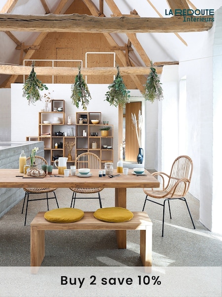 La Redoute Intérieurs Black Malu Pine Dining 6 to 10 Seater Table (AC2829) | £660