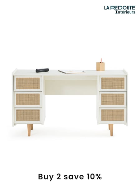 La Redoute Intérieurs Egg Shell Taga Double Unit 6 Drawer Desk (AC2830) | £360