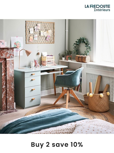 La Redoute Intérieurs Light Grey Jimi 4 Drawer Desk (AC2837) | £295