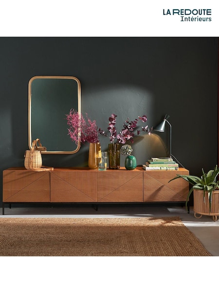 La Redoute Intérieurs Walnut and Black Lodge Vintage Hi-Fi TV Stand (AC2847) | £750
