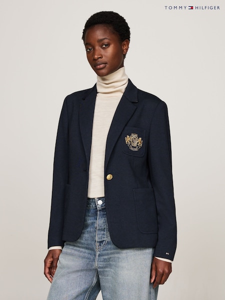Tommy Hilfiger Slim Fit Blue Heritage Crest Single Breasted Blazer (AC2915) | £230