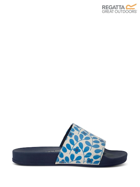 Regatta Blue Womens Orla Kiely Slides (AC2990) | £24