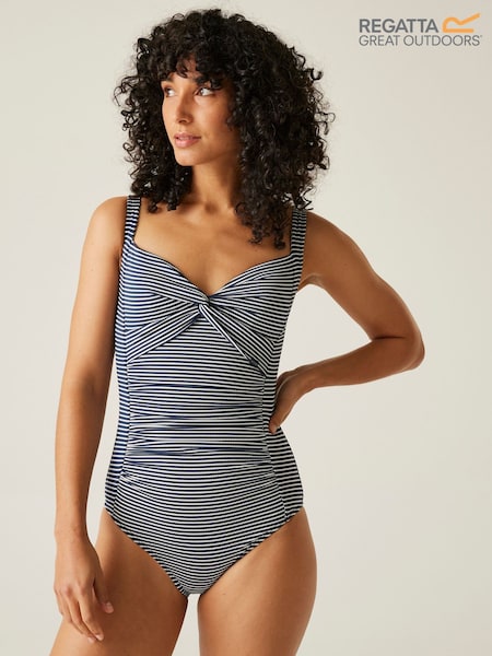 Regatta Light Blue Womens Sakari Tummy Control Costume Swimsuit (AC3033) | £32