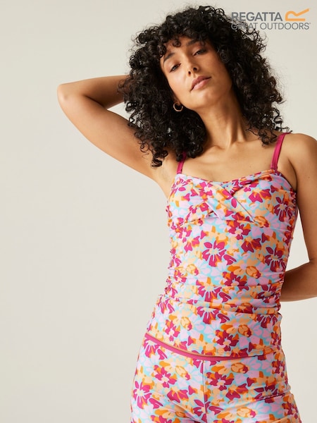 Regatta Pink Light Womens Aceana III Tankini Top (AC3047) | £26