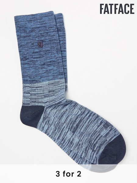 FatFace Blue Textured Socks (AC3177) | £7.50