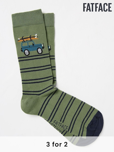 FatFace Green Men's Off Roader Socks (AC3180) | £7.50