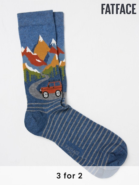 FatFace Navy Men's Off Roader Socks (AC3182) | £7.50
