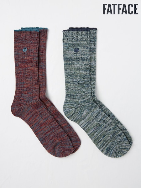 FatFace Multicolour 2 Pairs of Boots Socks (AC3203) | £8