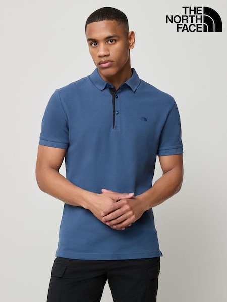 The North Face Blue 100% Cotton Premium Pique Polo Shirt (AC3218) | £48