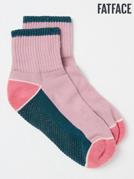 FatFace Pink Yoga Socks (AC3275) | £8