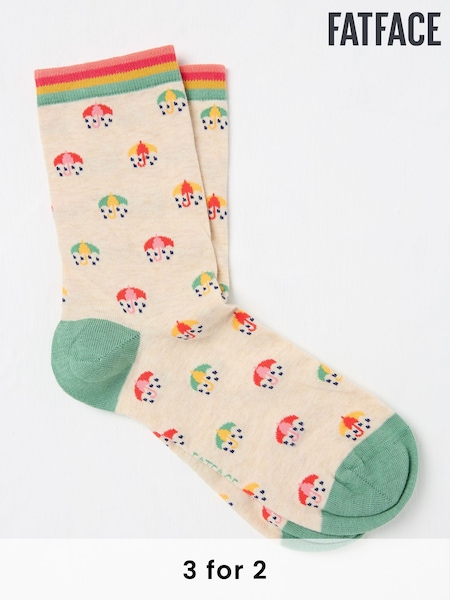 FatFace Natural Umbrella Women's Socks (AC3288) | £7.50