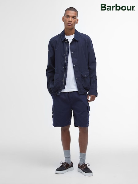 Barbour® Blue 100% Cotton Utility Casual Chore Jacket (AC3423) | £169