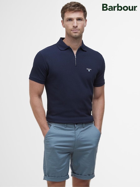 Barbour® Blue 100% Cotton Hingham Polo Shirt (AC3433) | £75
