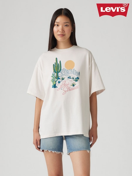 Levi's® White Graphic Short Stack Western T-Shirt (AC3514) | £35