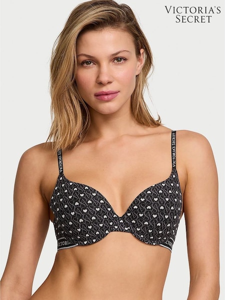 Victoria's Secret Black VS Heart Lockup Full Cup Push Up Bra (AC3541) | £35