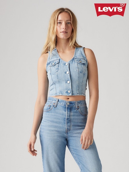 Levi's® Blue Bella Denim Corset 100% Cotton Vest (AC3581) | £60