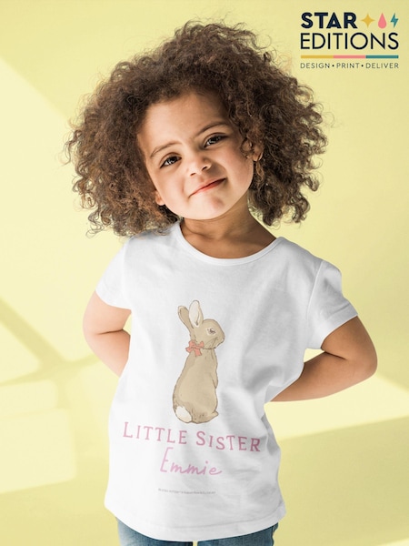 Star Editions Kids Personalised Little Sister 100% Cotton T-Shirt (AC3798) | £15