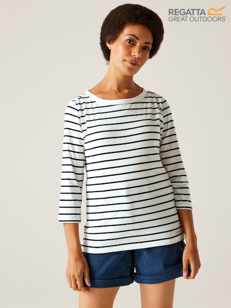 Regatta White Womens Bayletta 3/4 Sleeve II T-Shirt (AC3830) | £19