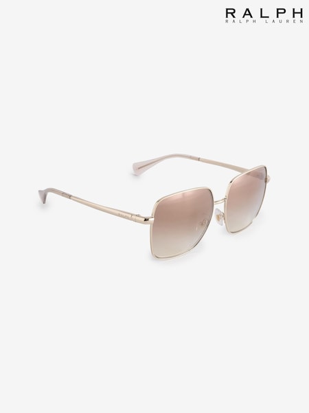 Ralph by Ralph Lauren Gold RA4142 Irregular Sunglasses (AC3877) | £115