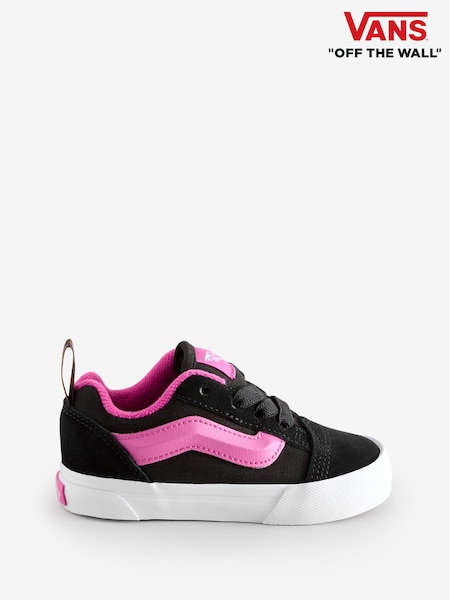Vans Girls Infant Knu Skool Black/Grey/Pink Trainers (AC3892) | £40