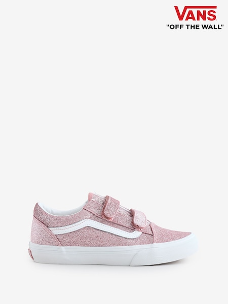 Vans Girls Youth Pink Glitter Old Skool Trainers (AC3894) | £55