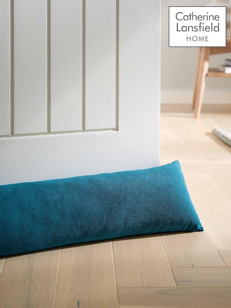 Catherine Lansfield Teal Wilson Velvet Door Draught Excluder (AC4227) | £13