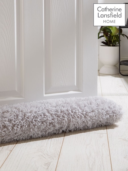 Catherine Lansfield Silver Grey Cuddly Deep Pile Faux Fur Draught Excluder Cushion (AC4289) | £13