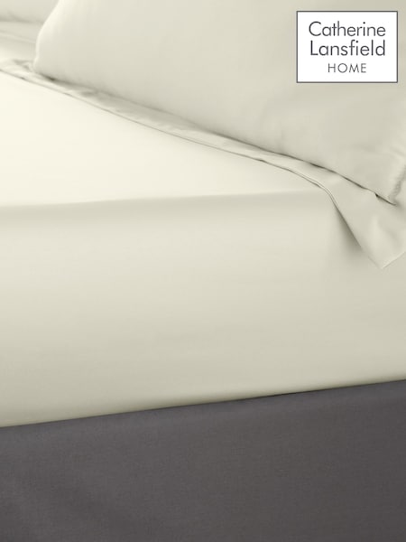Catherine Lansfield Champagne Silky Soft Satin Fitted Sheet (AC4291) | £10 - £16