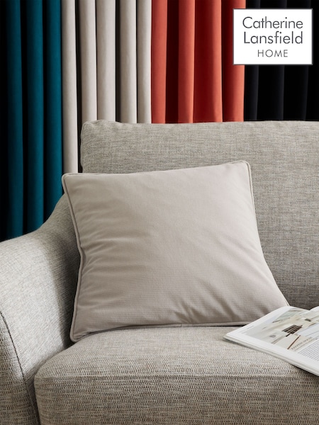 Catherine Lansfield Grey Wilson Velvet Cushion (AC4294) | £14