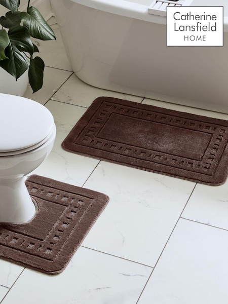 Catherine Lansfield Set of 2 Chocolate Armoni Bath Set (AC4297) | £13