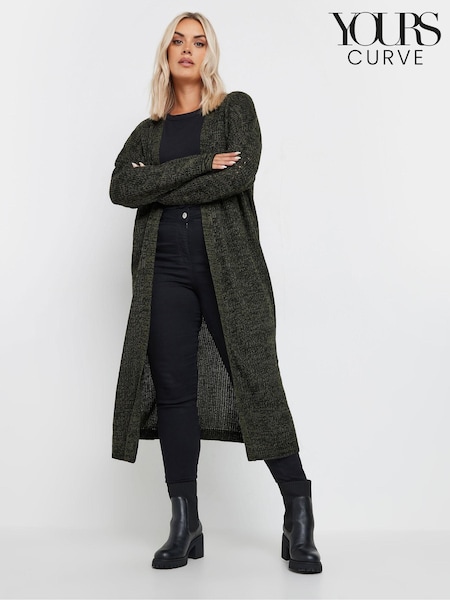 Yours Curve Green Twist Maxi Cardigan (AC4412) | £32