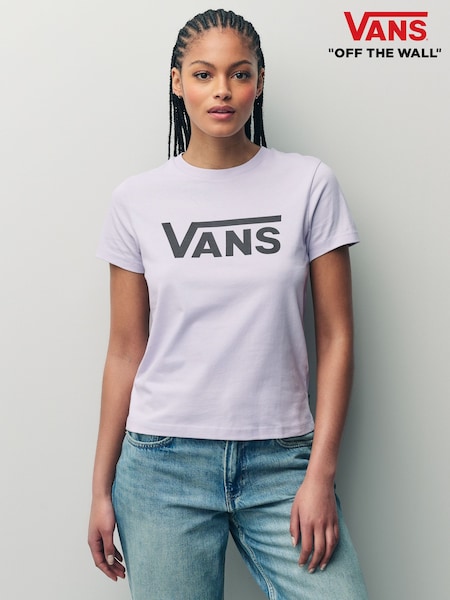 Vans Womens Purple Flying VCrew 100% Cotton T-Shirt (AC4525) | £24