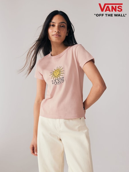 Vans Womens Pink Cosmic 100% Cotton T-Shirt (AC4526) | £32