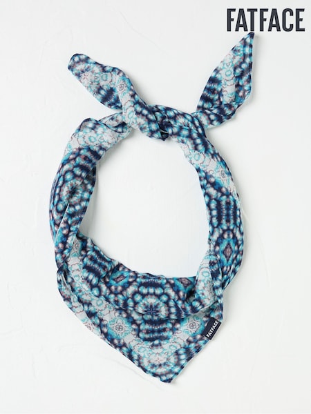 Navy Geometric Print Hair Scarf (AC4529) | £14