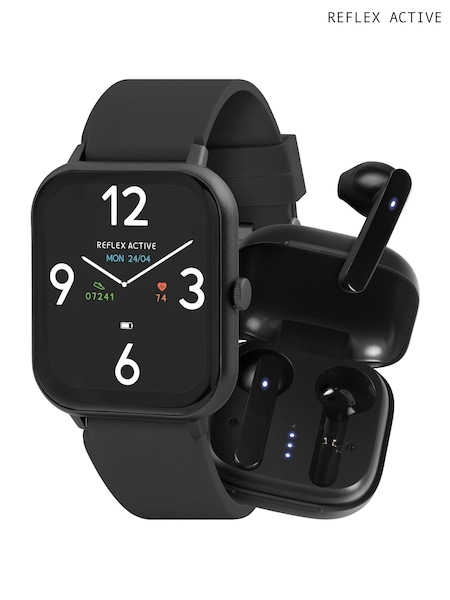 Reflex Active Series 17 Black Strap Smart Watch and True Wireless Sound Earbud Set (AC4626) | £40