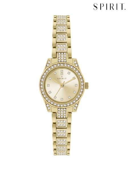 Spirit Ladies Gold Polished Pale Crystal Bracelet Watch (AC4639) | £40