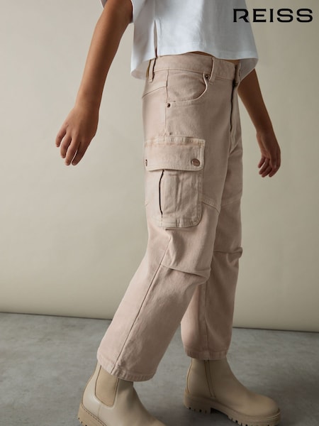Reiss Camel Ocean 9-13 yrs Straight-Leg Patch Pocket Jeans (AC4754) | £55