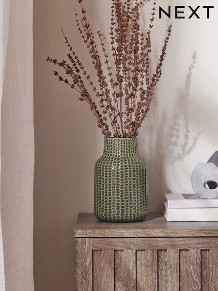 Green Ceramic Reative Glaze Vase (AC5001) | £20