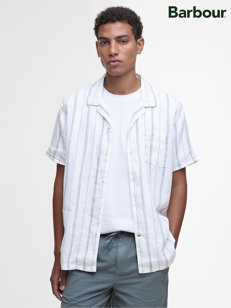 Barbour® White Garnock Stripe Regular Fit Shirt (AC5021) | £80