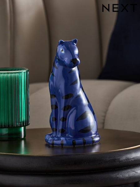 Blue Ceramic Striped Tiger Ornament (AC5128) | £14