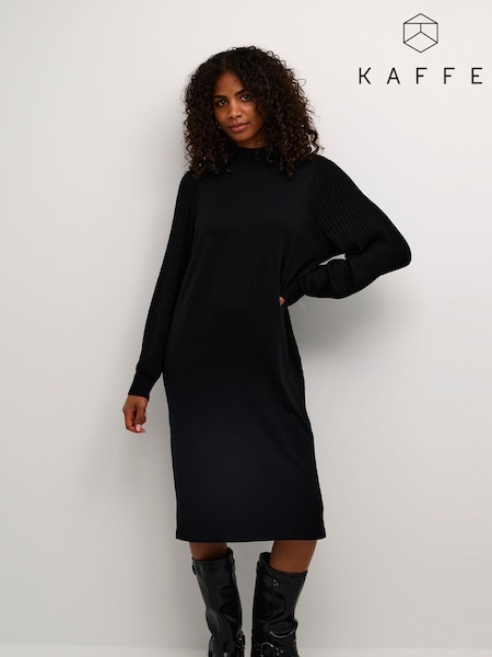 Kaffe KAnanna Long Sleeve High Neck Knit Dress (AC5178) | £70