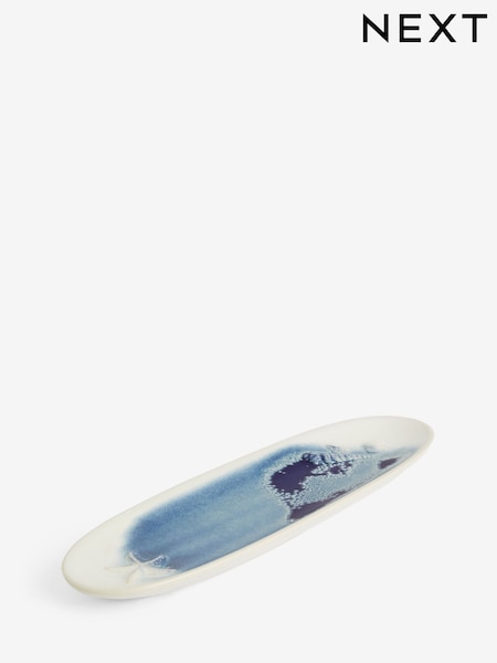 Blue/White Ceramic Seaside Trinket Dish (AC5248) | £0