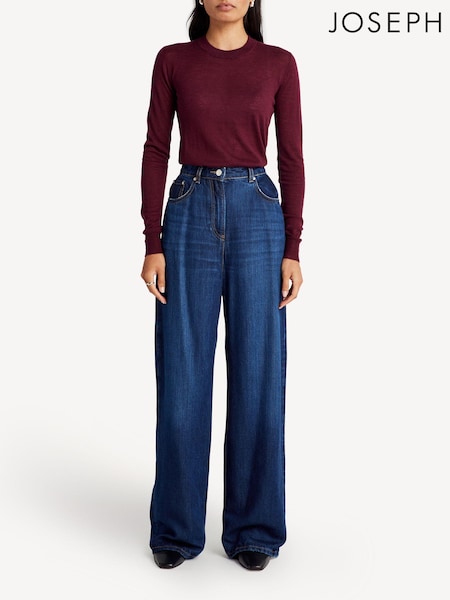 Joseph Red Round Neck Cashair Cashmere Jumper (AC5324) | £295