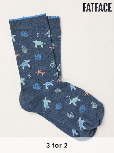 Blue Turtle Socks (AC5370) | £7.50