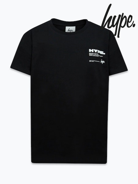Hype. Kids Block 100% Cotton Black T-Shirt (AC5448) | £18