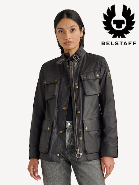 Belstaff Black Wax Cotton Trialmaster Jacket (AC5455) | £495