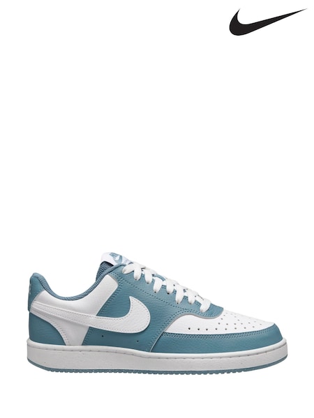 Nike Blue/White Court Vision Low Trainers (AC5489) | £75